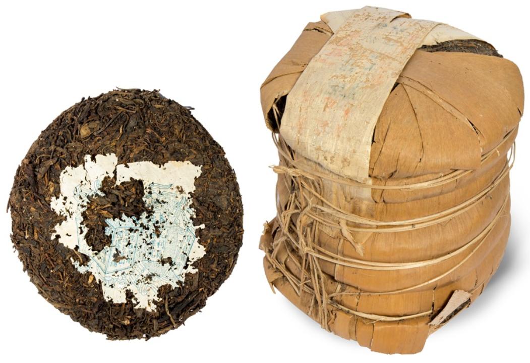 60年代宋聘号茶真假,宋聘号圆茶蓝标