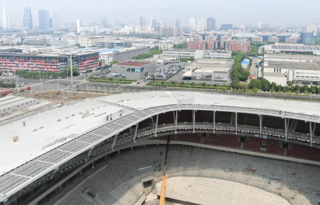 上海浦东专业足球场最新进展,上海浦东足球场最新图片