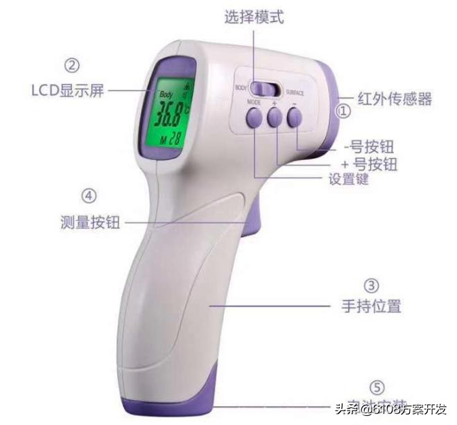 红外线体温计原理图,自制红外线体温计的用法