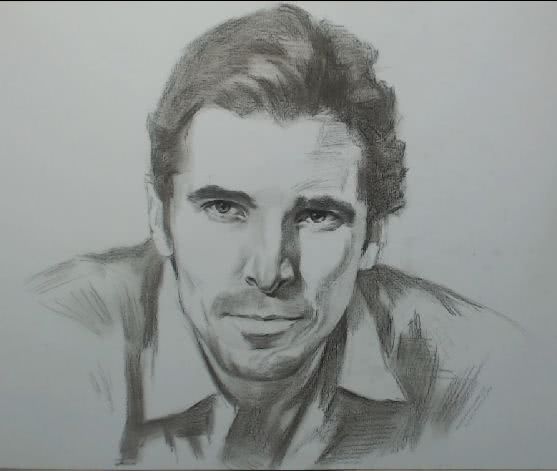 名师人物素描头像——蝙蝠侠克里斯蒂安·贝尔