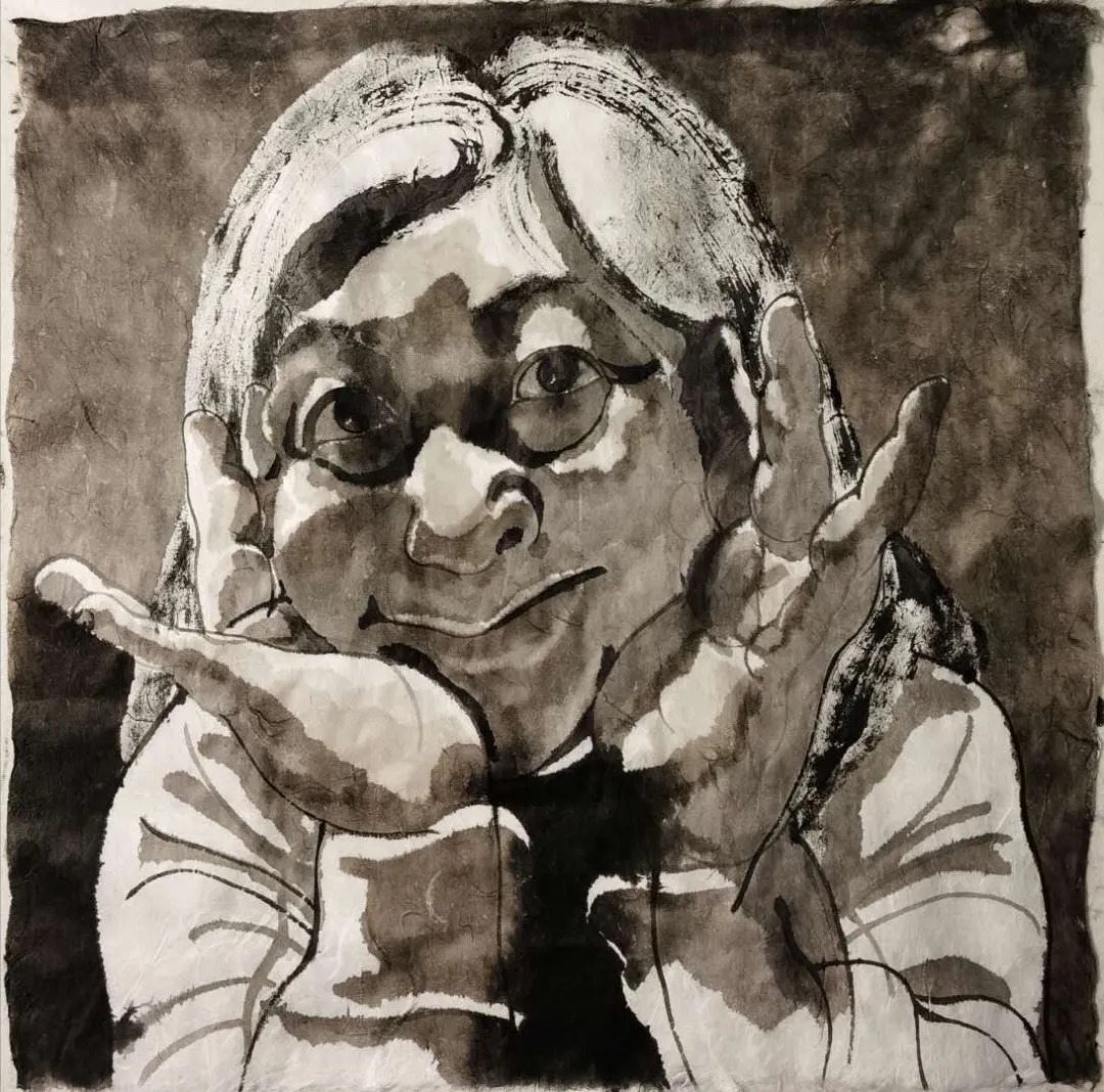 方增先水墨人物画作品欣赏图文,方力钧画自然风景