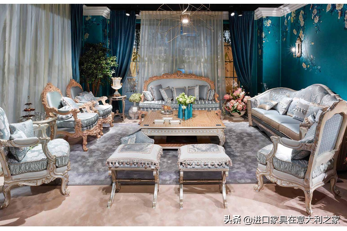 欧式奢华布艺沙发,欧式风格真皮沙发效果图