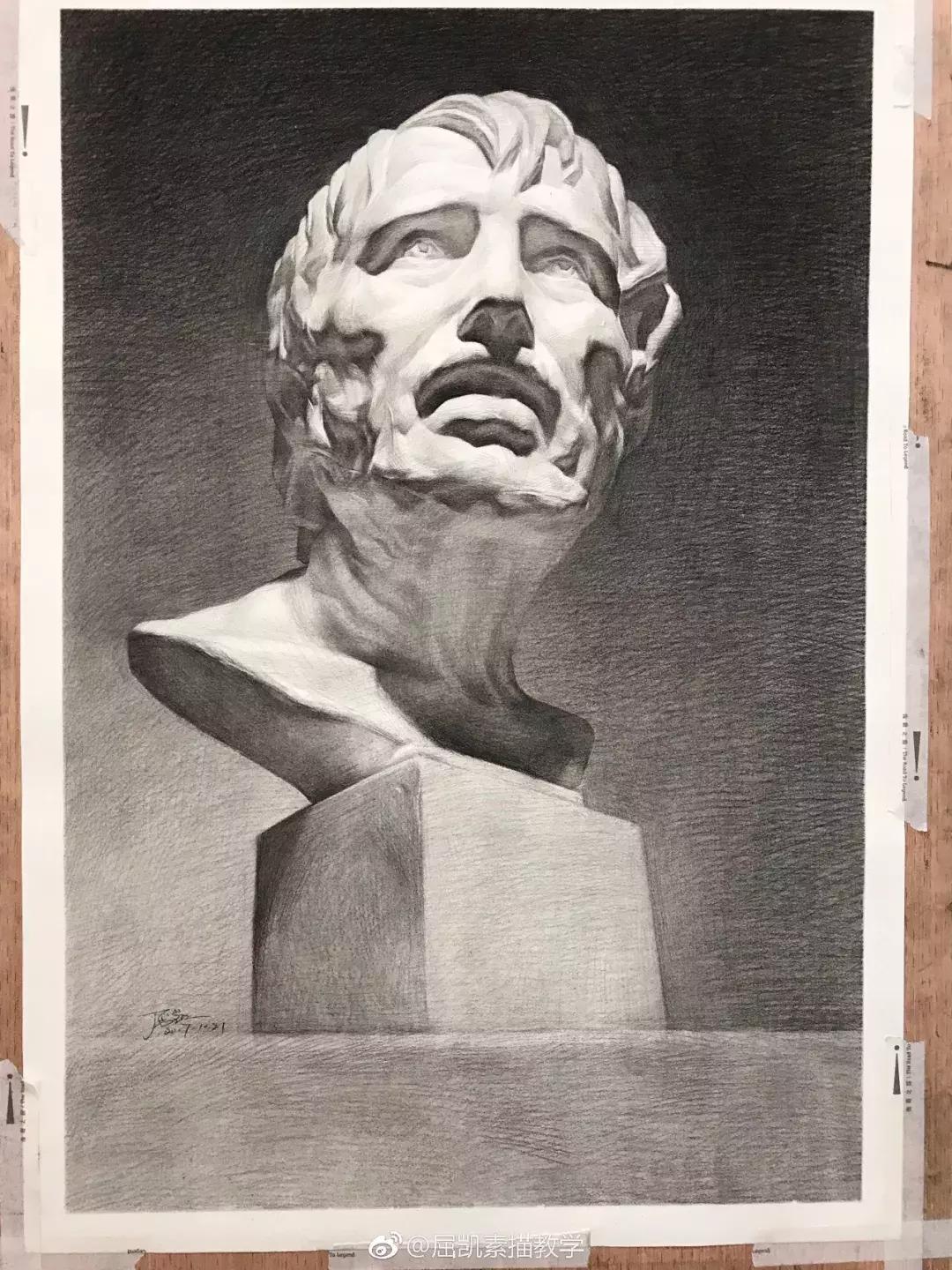 画素描不画脸,画素描总是画不深入