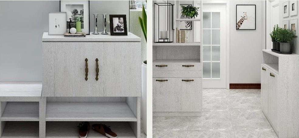 大王椰米兰灰橡适合黑白灰风格吗,大王椰白橡