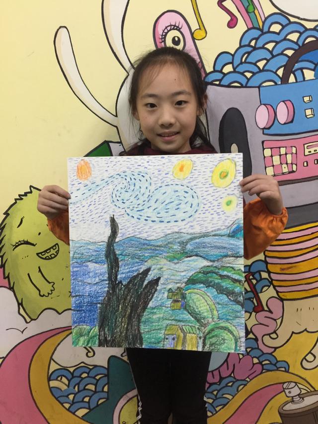 用油画棒画的星空画超级好看,用油画棒画星空不用星空粉