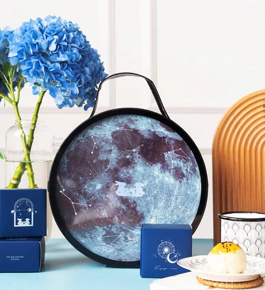 中秋创意礼盒包装空盒子,中秋月饼礼盒通版牛皮纸包装案例