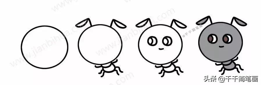 超级可爱的简笔画动物头像,呆萌小动物头像图片简笔画