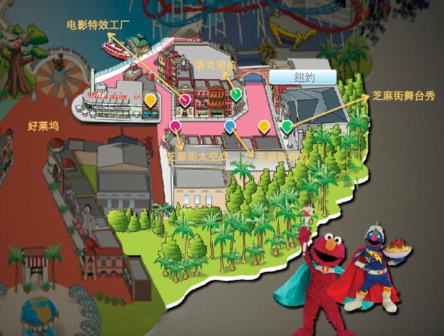 新加坡环球影城主题,新加坡环球影城七个主题区