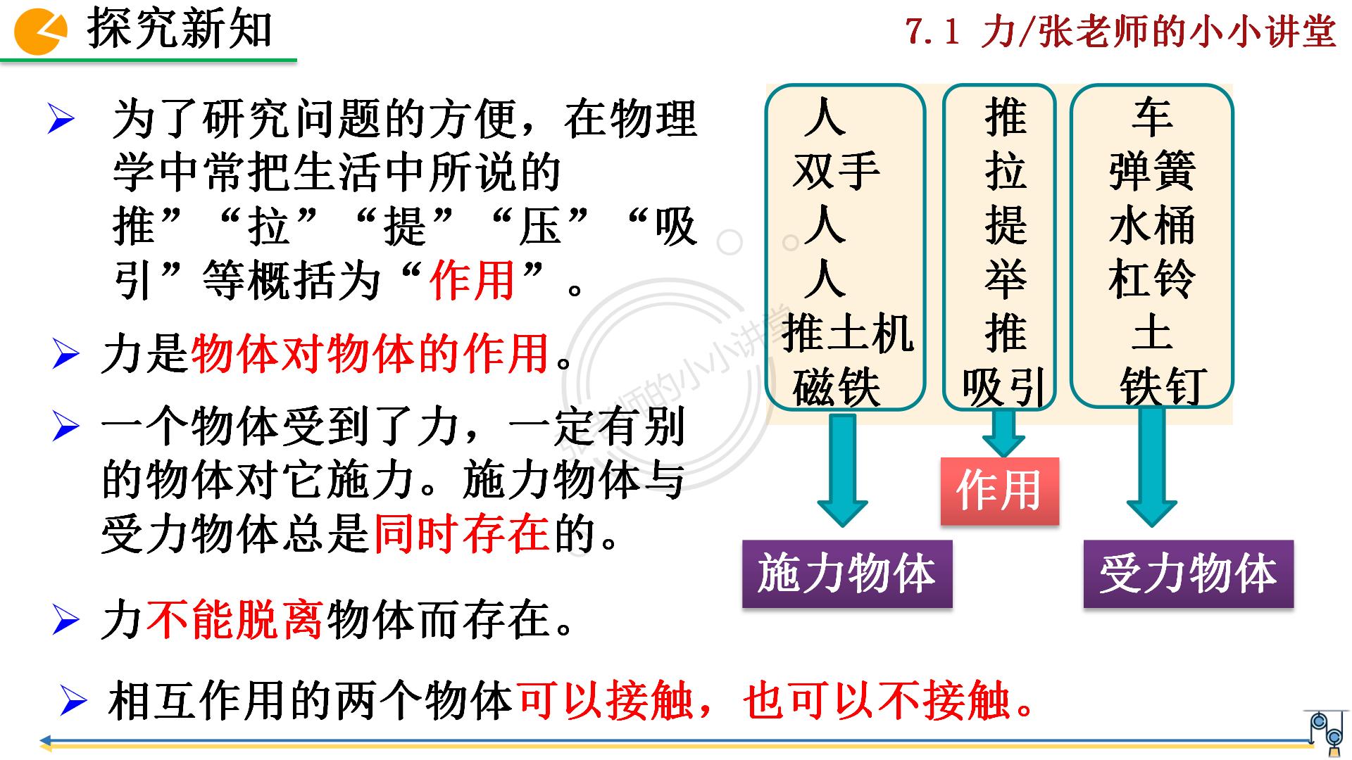 人教版物理第七章第1节,八下人教版物理第一节力