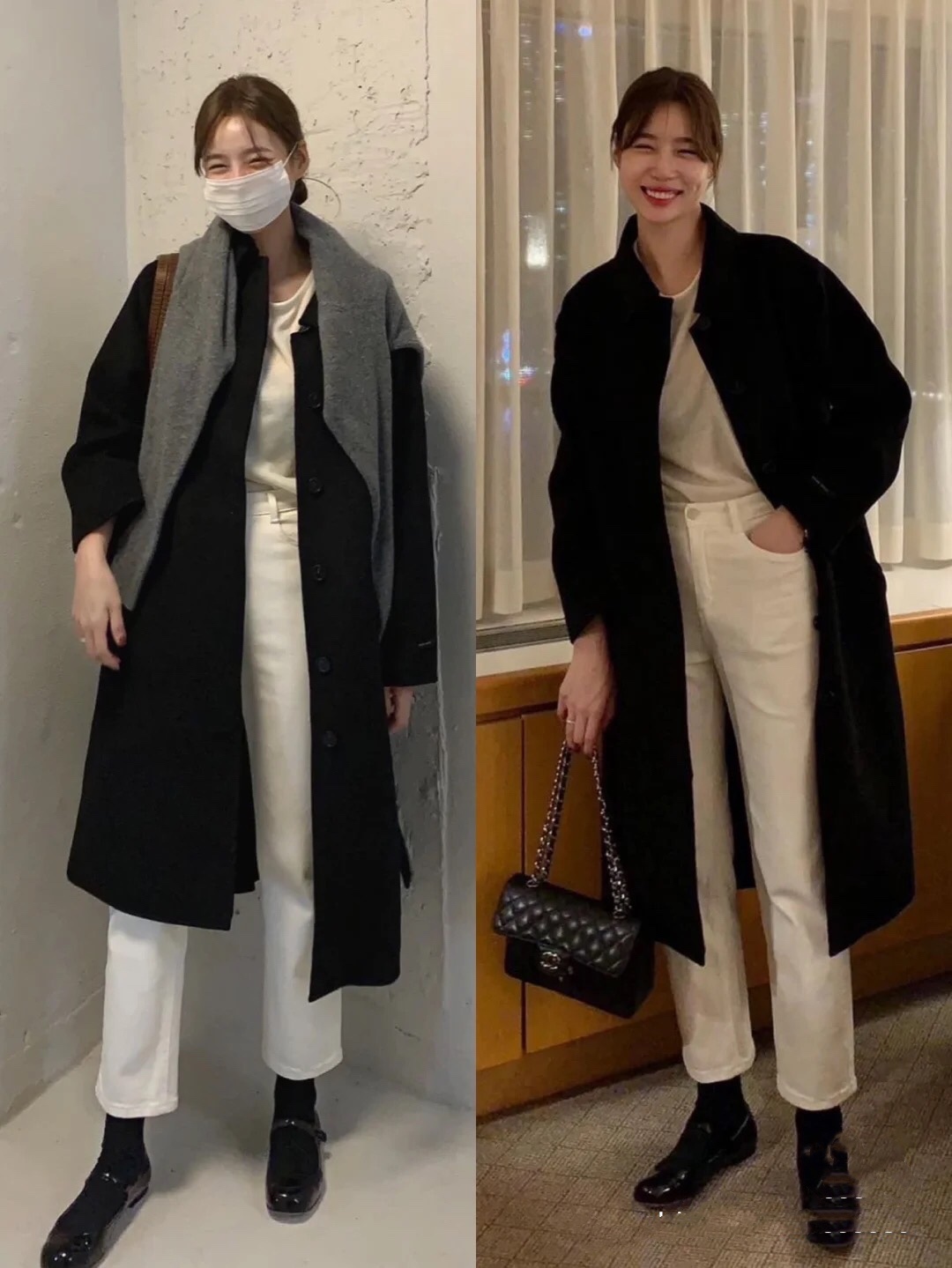 韩国女生大衣穿搭教程,韩国女生冬天怎么穿
