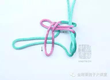 双线弹力绳金刚手串收尾打结图解,手串弹力绳打结方法视频教程全集