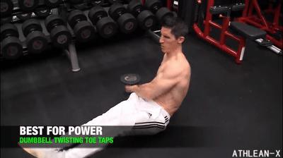 哑铃经典8个动作练腹部新手,哑铃虐腹