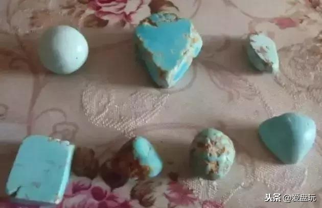 美国天然绿松石真品,美国老料绿松石