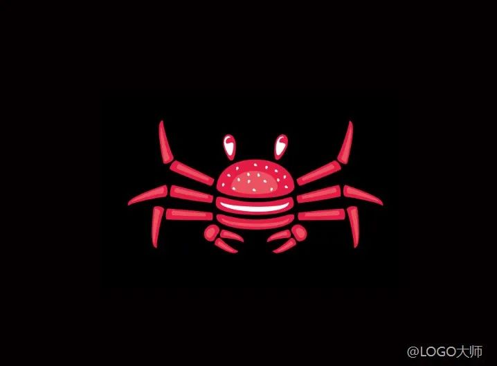 汉堡logo背景设计效果图,汉堡LOGO设计