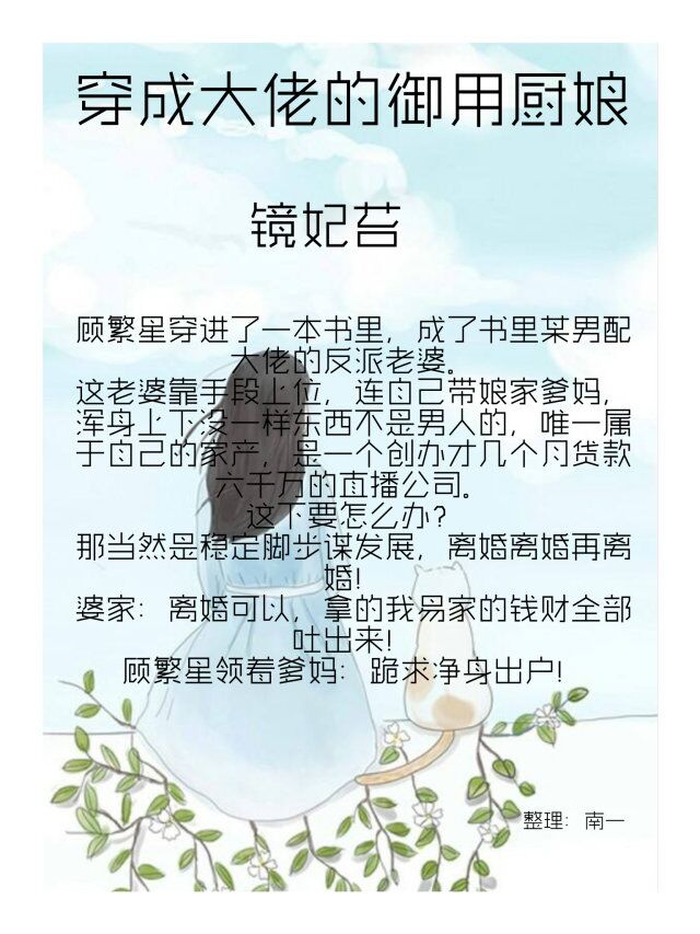 女主叫温暖是个厨娘的小说,女主重生做厨娘小说