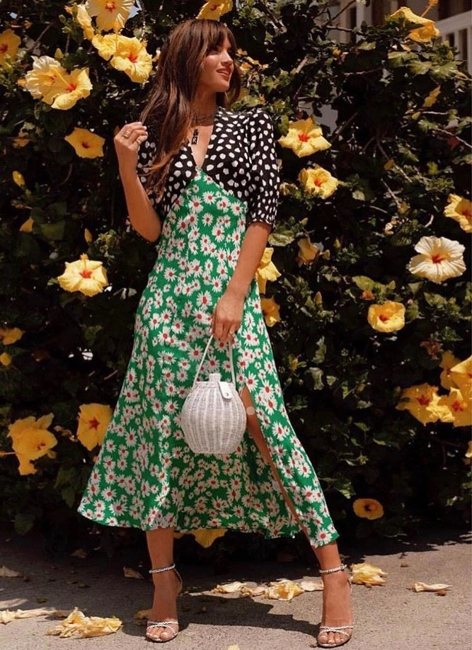 新款碎花裙搭配什么鞋好看,穿碎花裙适合什么鞋