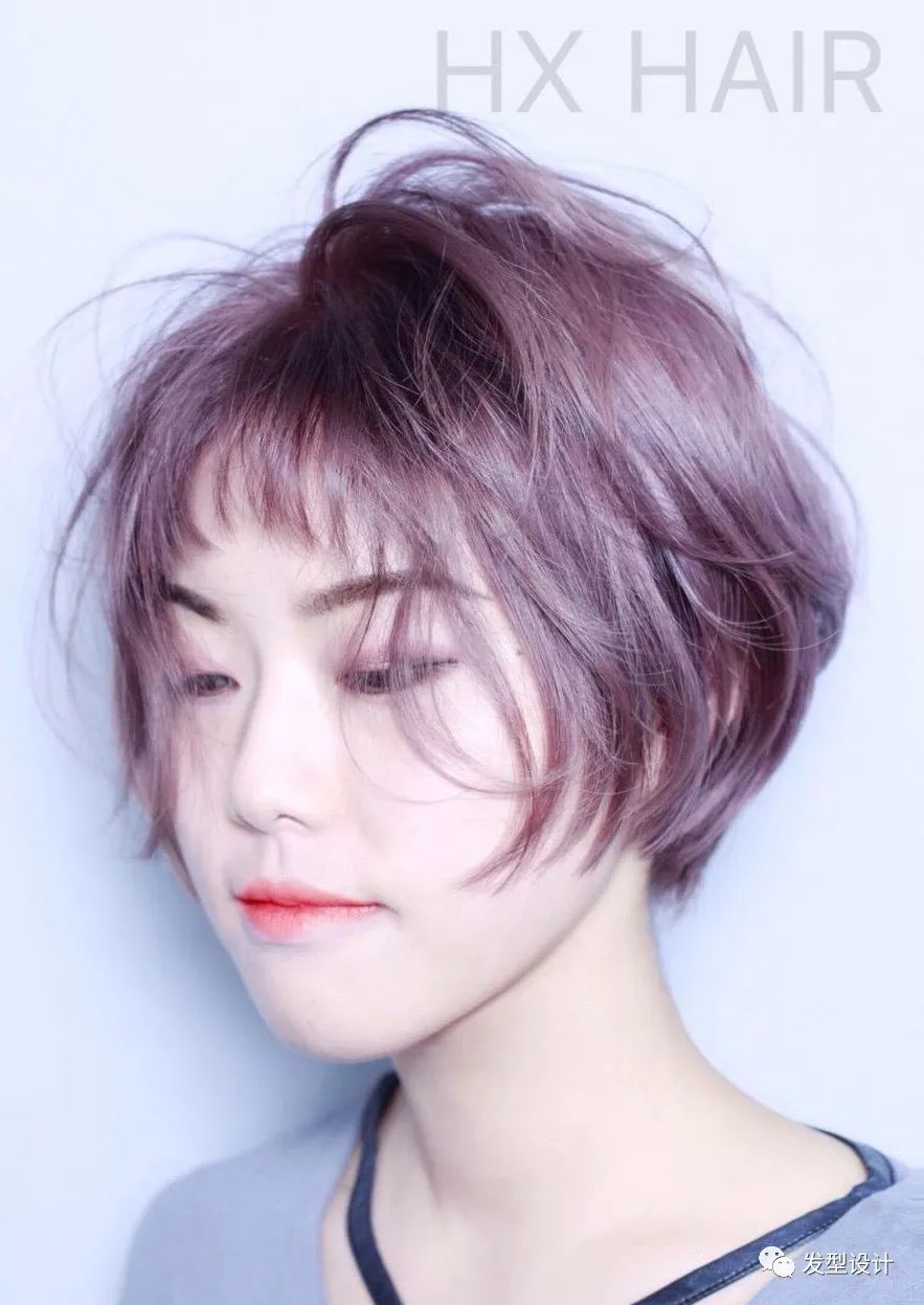 八大网红刘海短发,无刘海短发发型女