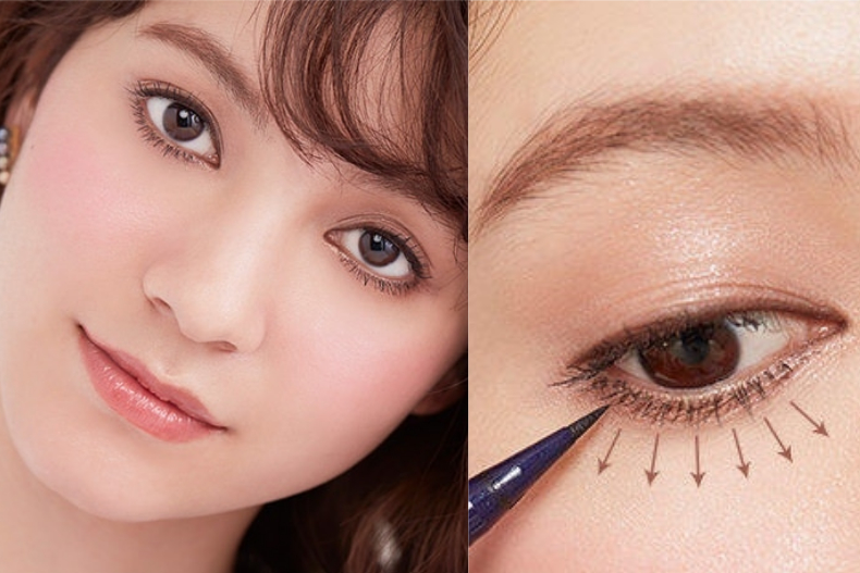 双眼皮眼头宽眼尾窄怎么画眼妆,眼头比眼尾低怎么画眼妆