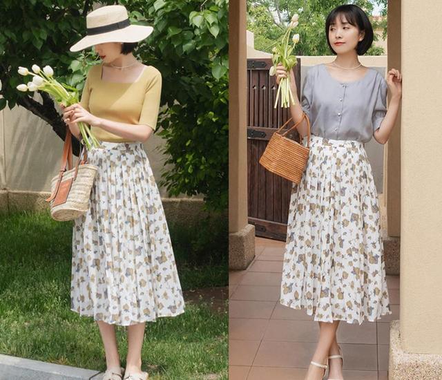 碎花裙穿搭的正确模式穿出高级感,碎花裙要怎么穿才不土气