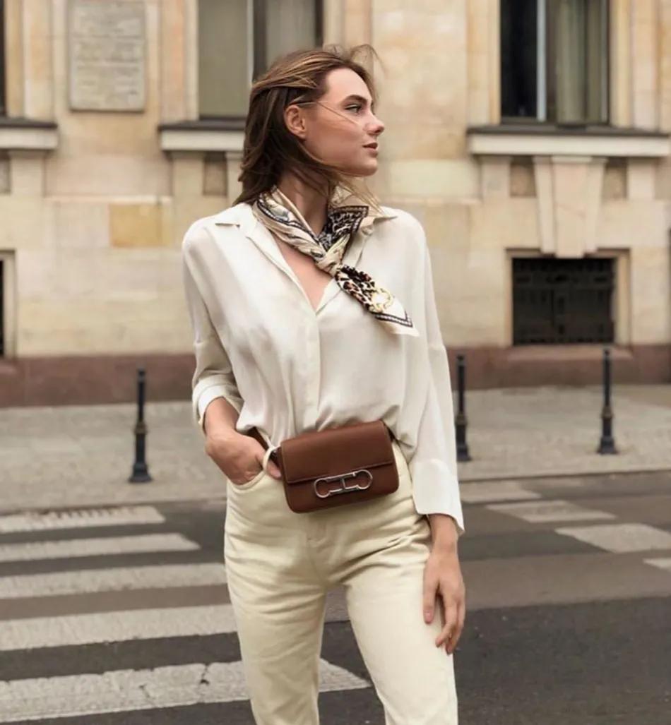 丝巾的100种系法,90x90方形丝巾的系法慢动作视频