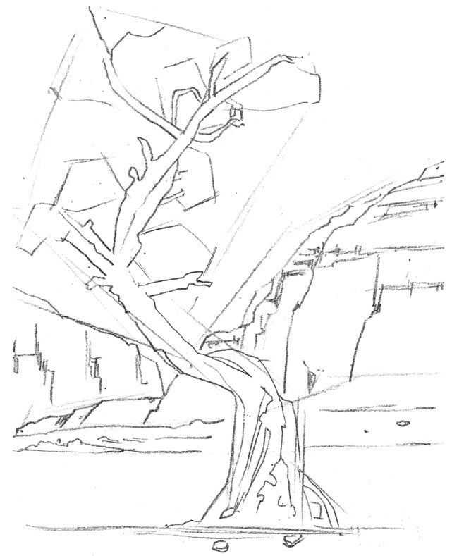 初学者画山石的方法,山水画入门基础画法