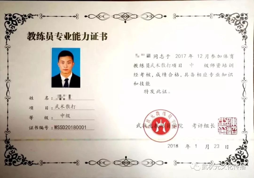 国家一级武术教练员认证,中国武术教练资格证书