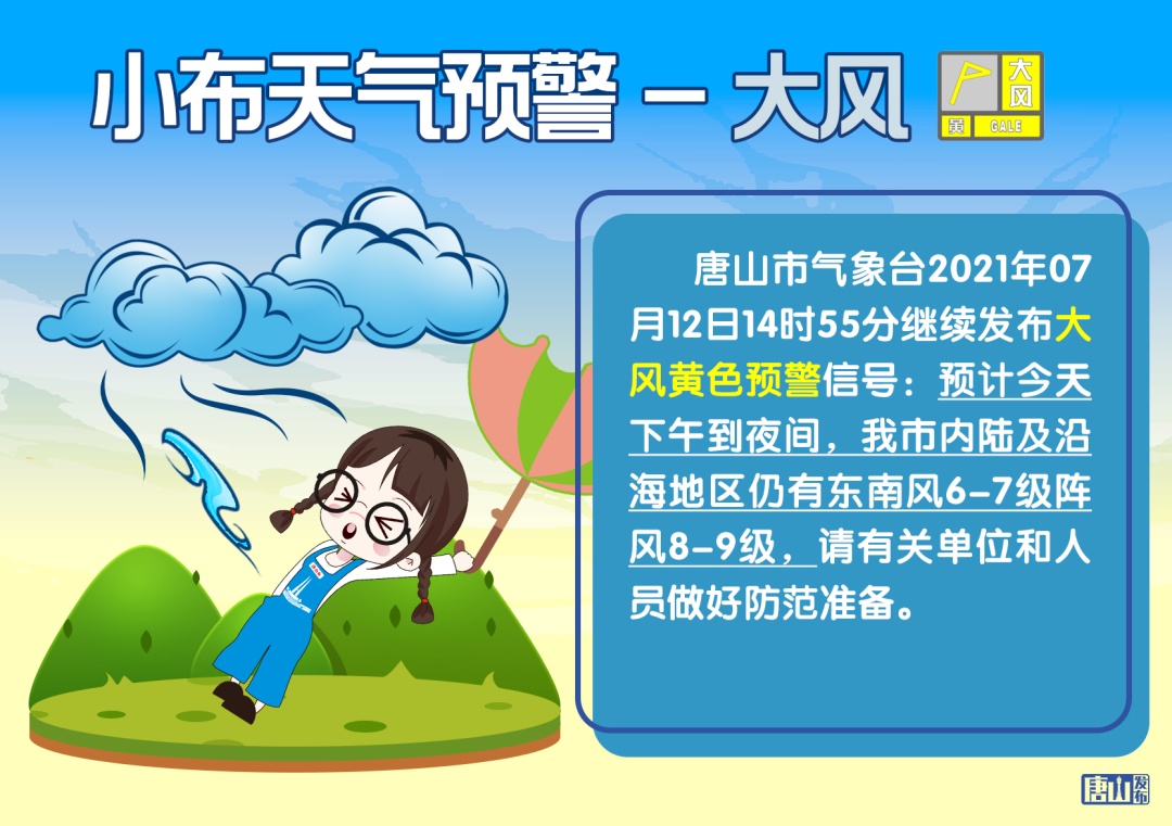 唐山暴雨蓝色预警信号,官方通告唐山暴雨