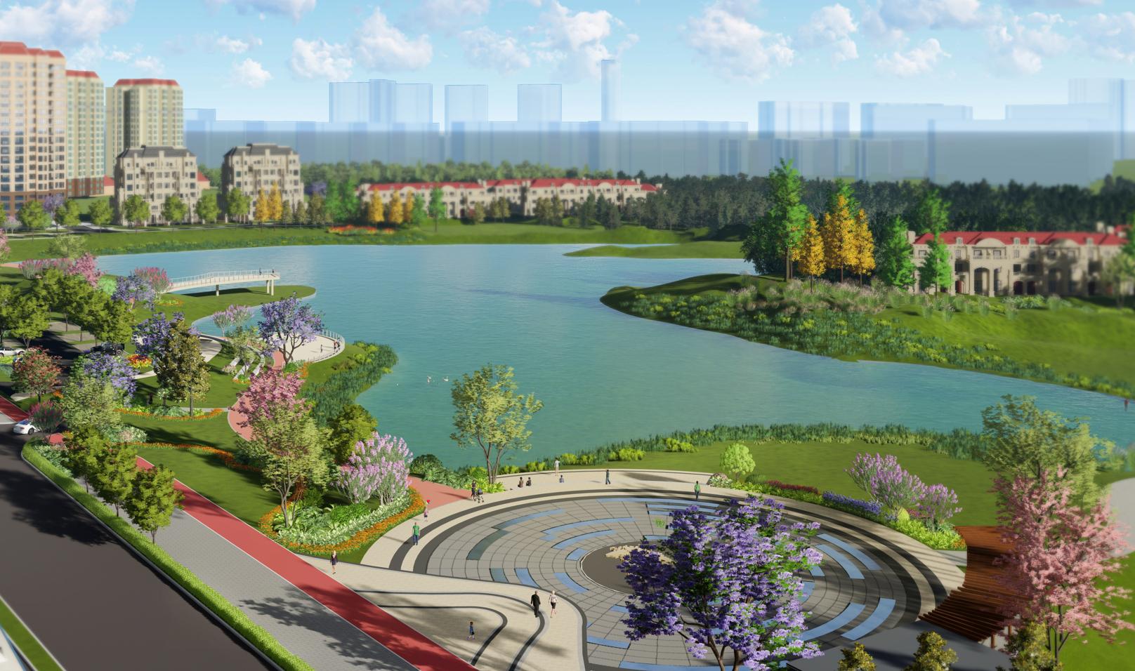 双福山水湖城,江津双福中央公园效果图