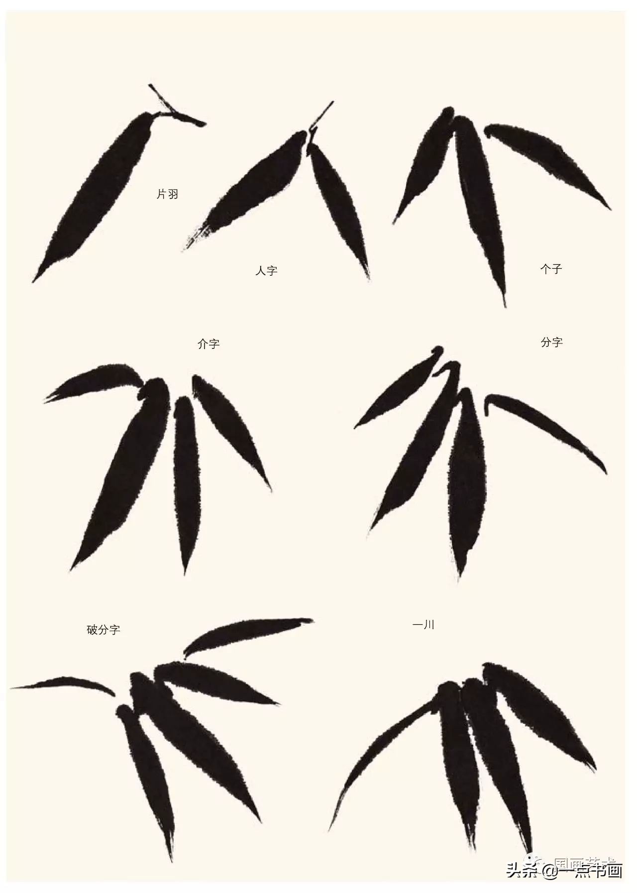 梅花画法教程,竹子画法教程