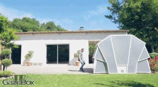 不占地方简易可折叠车库,车库怎么装修既能停车又能住人