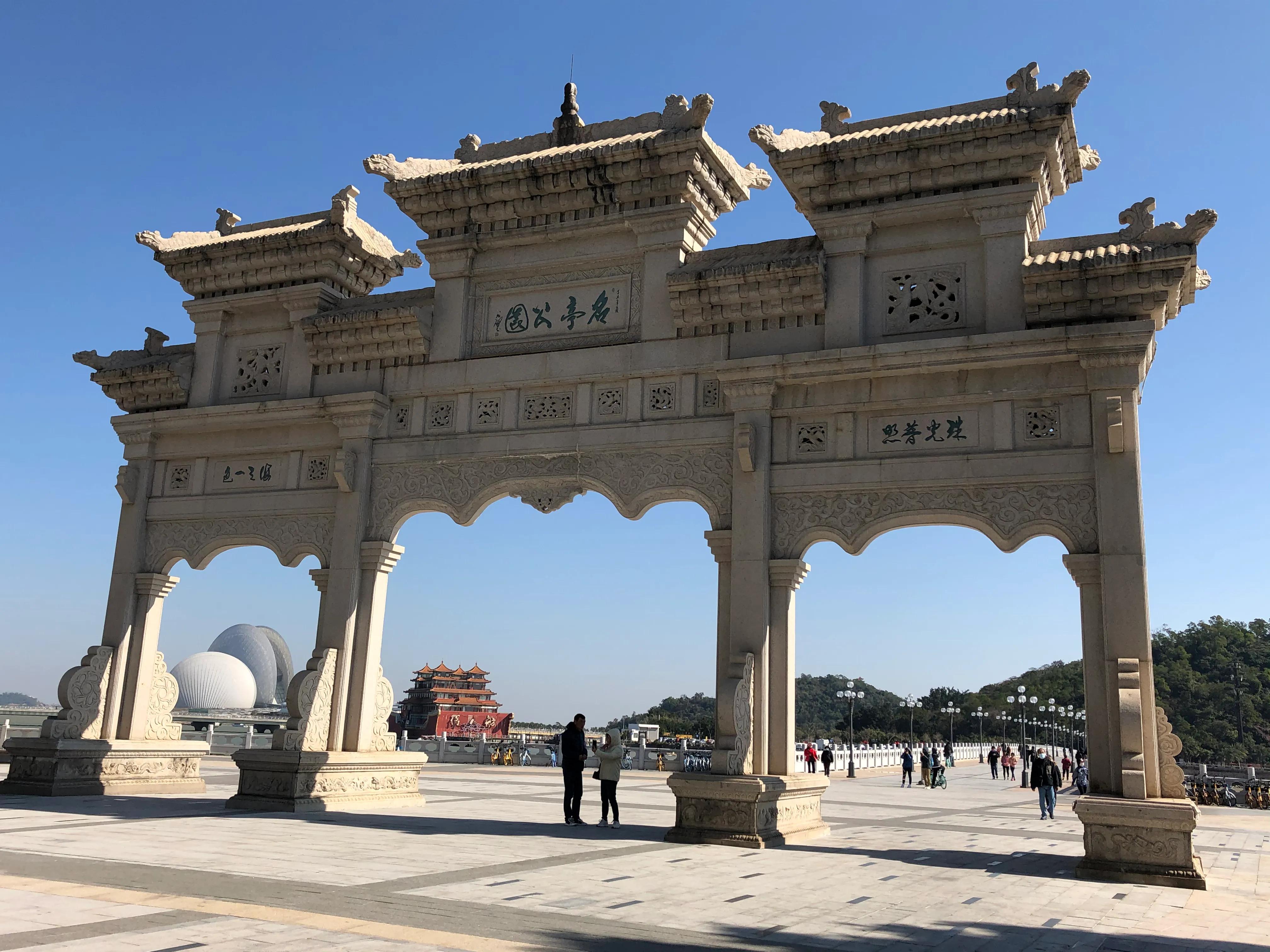 夜游珠海野狸岛风景,春节珠海野狸岛旅游