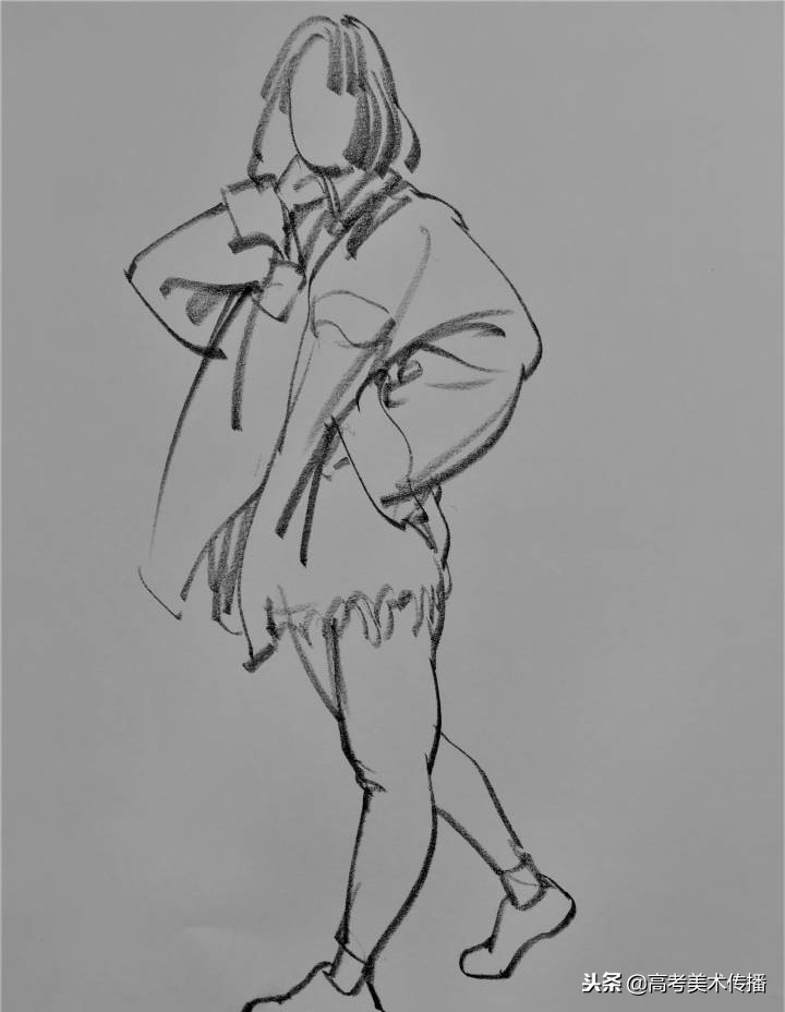人物速写动态分析讲解,钢笔画人物动态速写