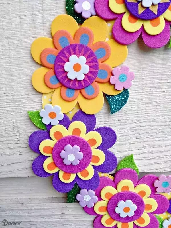 海绵纸手工制作花朵幼儿园,海绵纸创意手工幼儿园动物