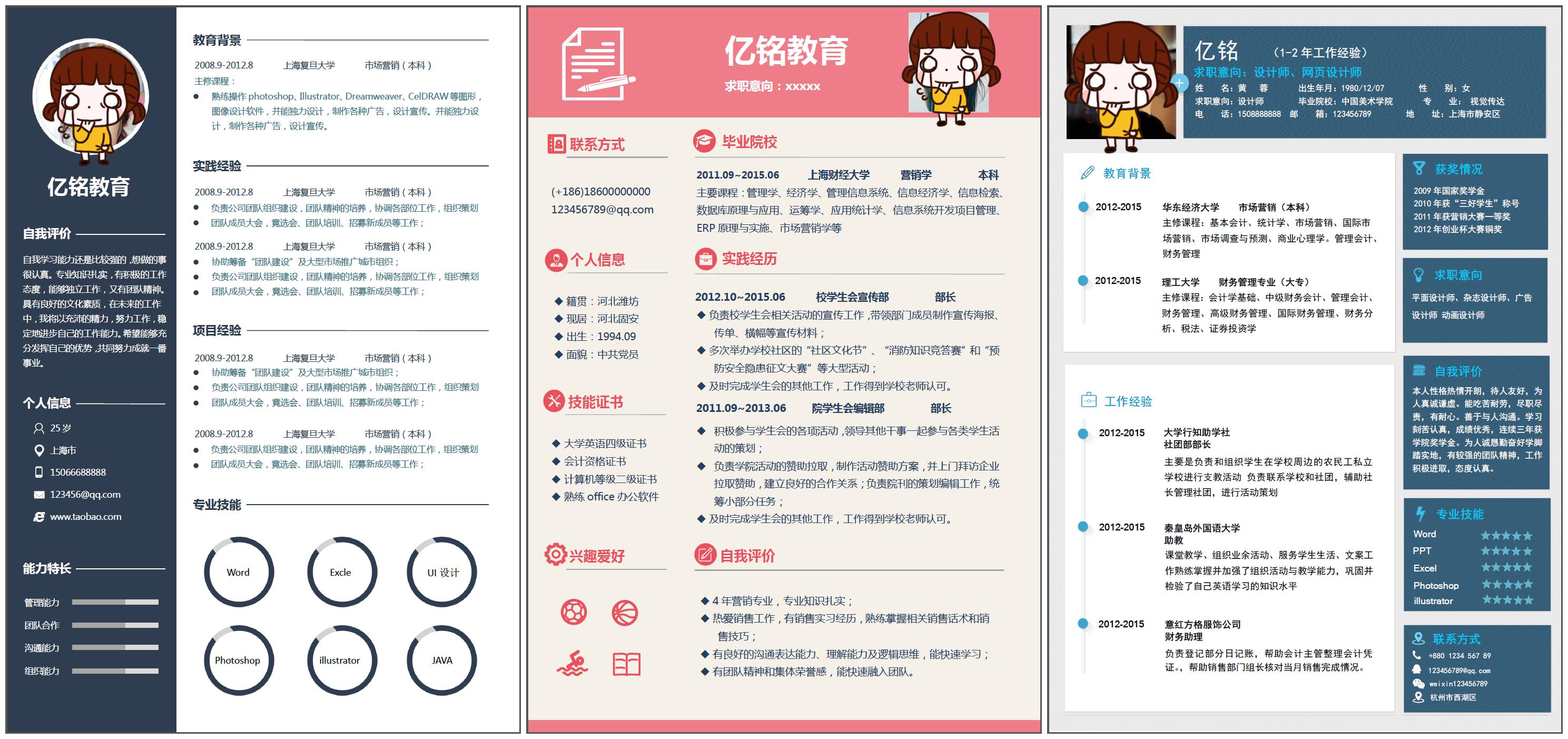 hr最喜欢的7套简历模板来看看,资深hr推荐简历模板