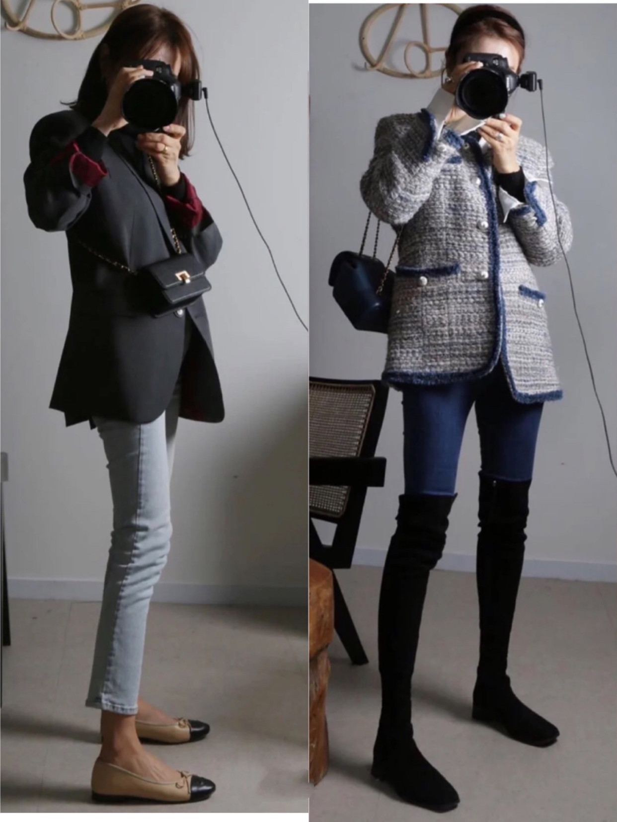 日系风格韩国小姐姐穿搭衣服,韩国西服女时尚穿搭