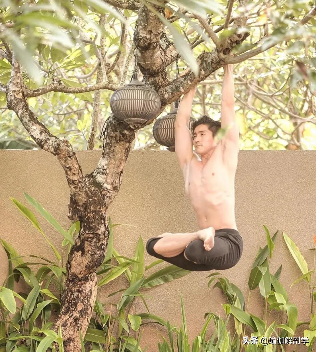 自律练瑜伽的男士,坚持练习瑜伽的男人刚柔并济