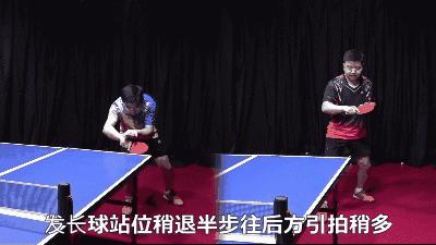 反手发球长短控制,反手发球长短球