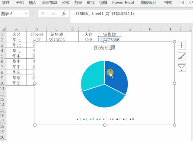 给表格插入一个饼图图表,excel推荐的双层饼图