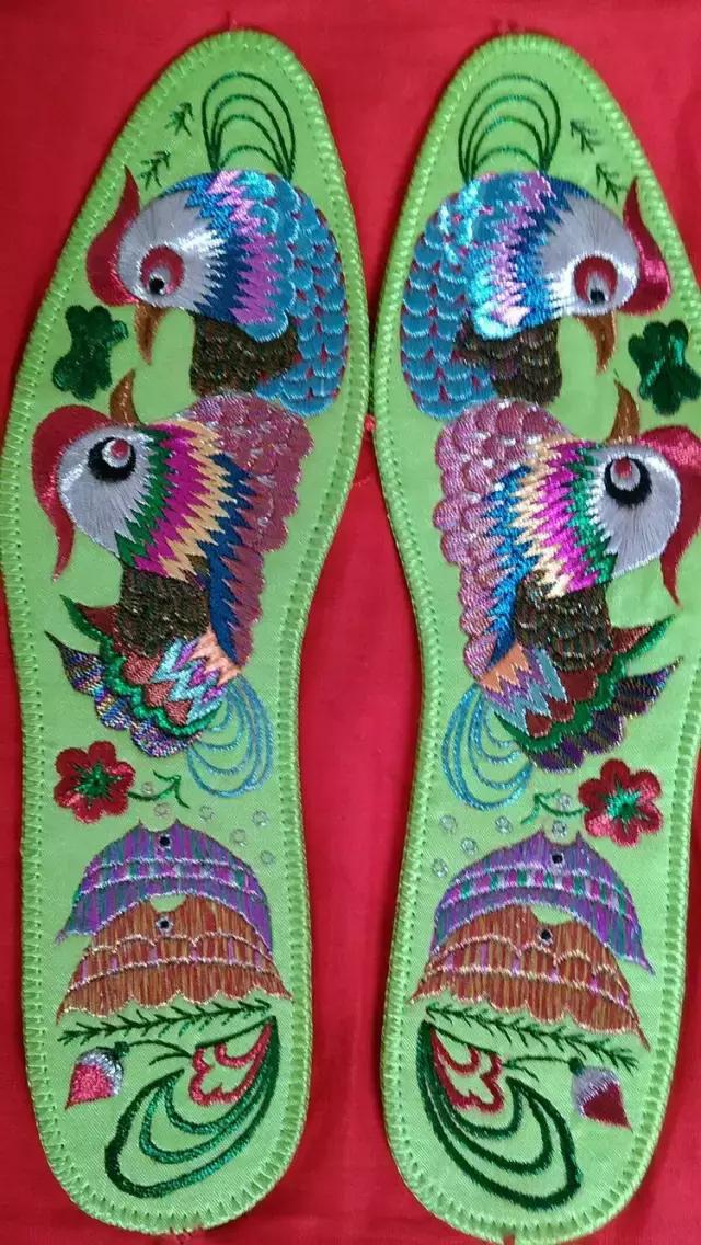 纯手工刺绣鞋垫都是什么图案,45款传统刺绣鞋垫