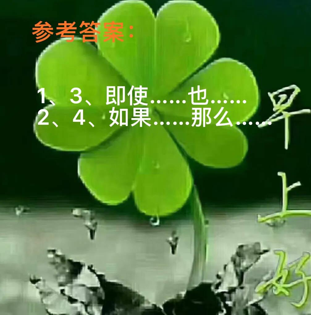 小三语文句式训练系列八（关联句—假设关系）