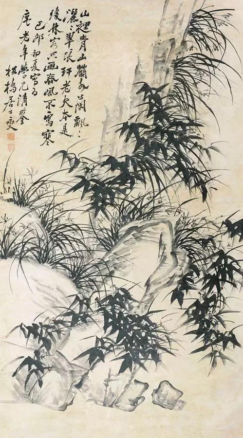 赏析郑板桥写意兰花画,郑板桥题画兰草书图片