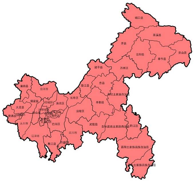 重庆三十八个区县布局,重庆三十八个区县都是地级市吗