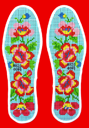 爱家人爱生活手工绣花鞋垫,绣花鞋垫文化传承