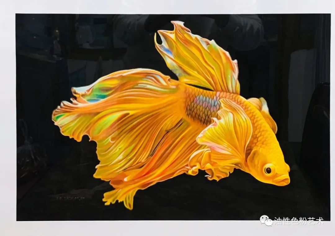 油画棒画苹果和真的一样,油画棒绘画超高级