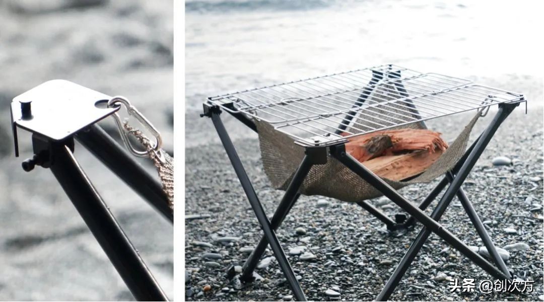 方便携带折叠烧烤炉架,可折叠烧烤架80cm