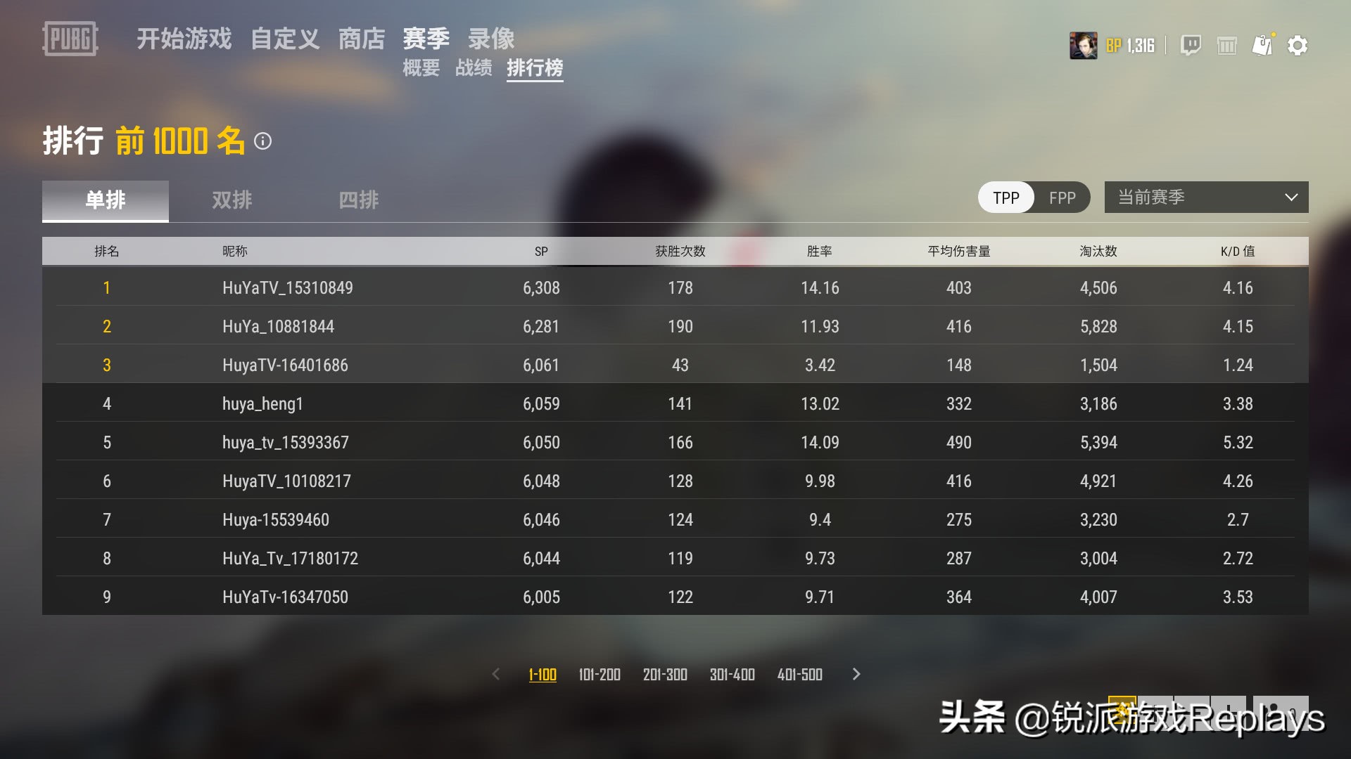 绝地求生斗鱼三大菜鸡,绝地求生亚服前十排名主播