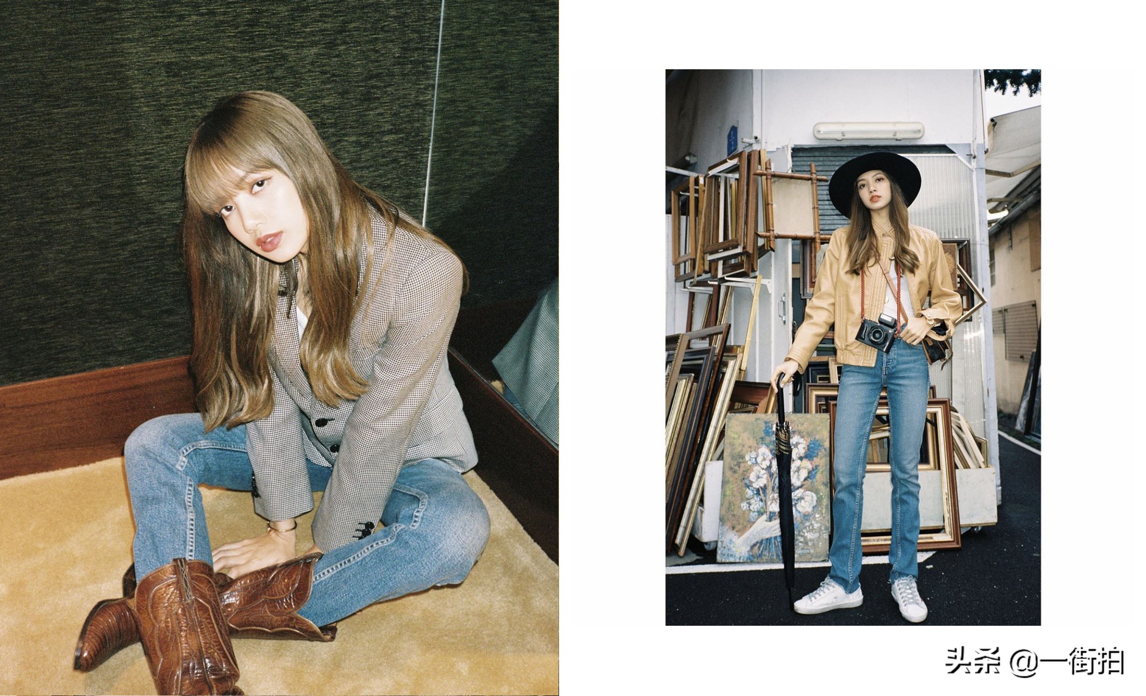 lisa同款拼接牛仔裤怎么搭配,教你如何选牛仔裤女式裤子