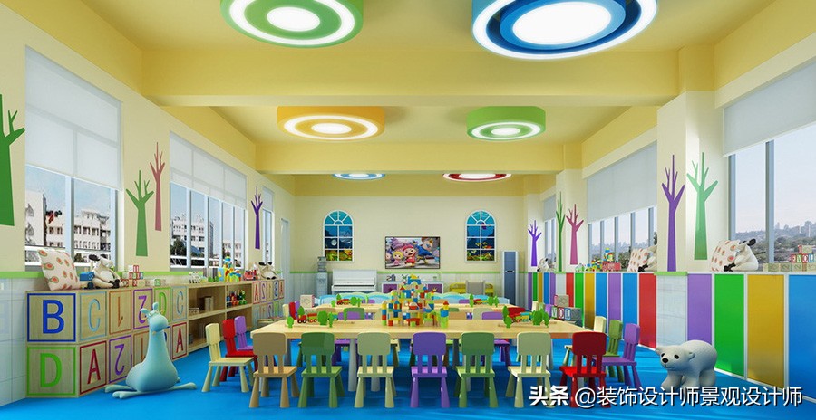 幼儿园课桌椅,幼儿园设计案例效果图