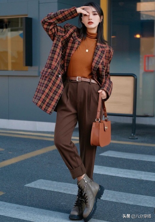 格纹西装秋冬正式搭配,2020秋冬时装单品格纹西装