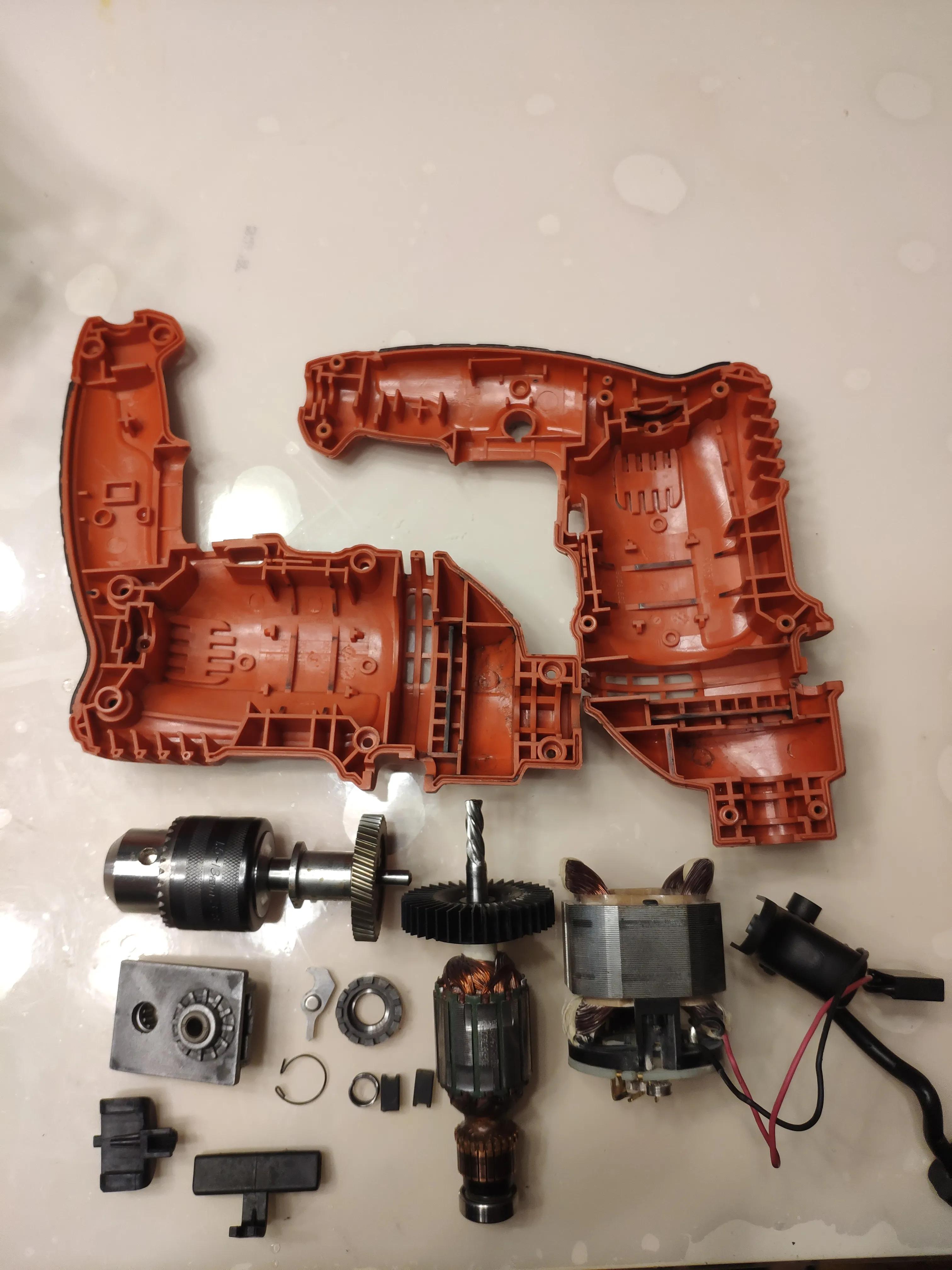 百得冲击钻拆解视频,沪工冲击电钻拆解与安装